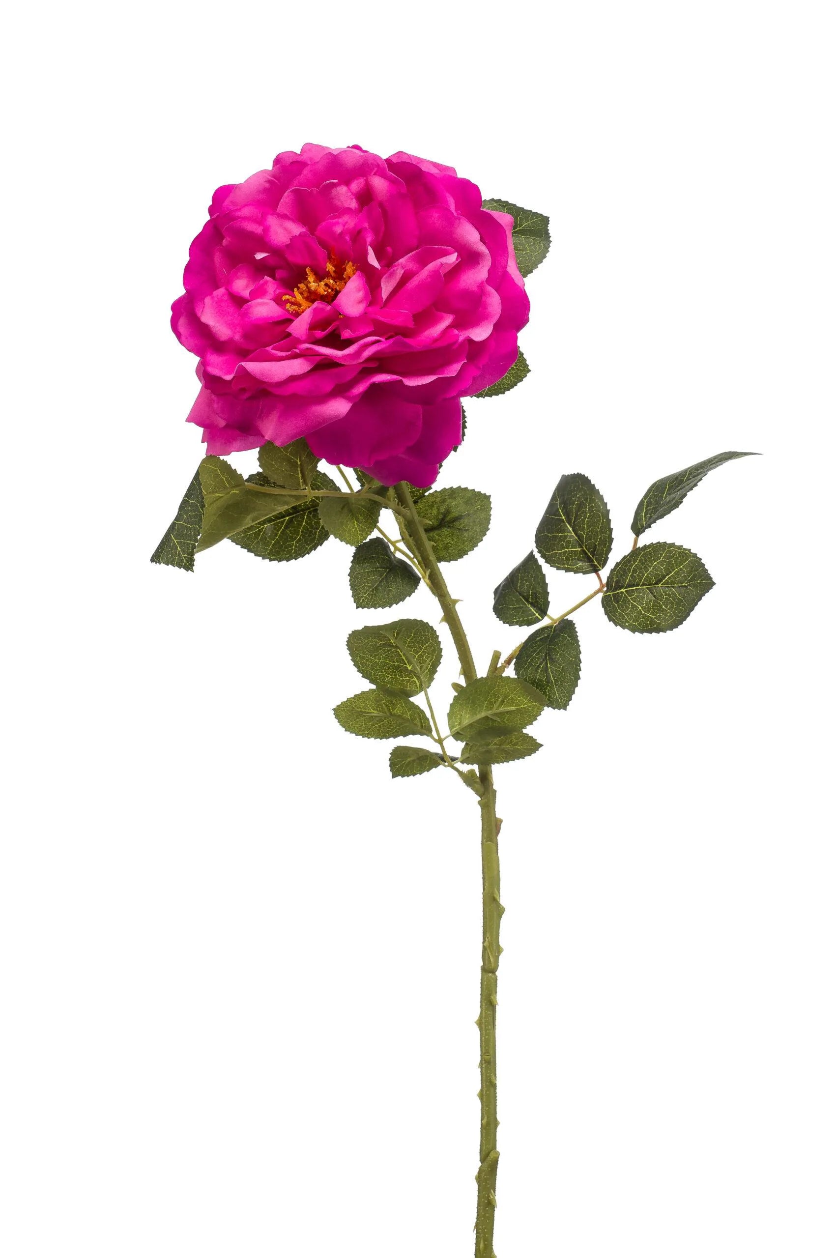 Roos roze kunstbloem 75 cm – perfect voor een kunstbloemen boeket of los in de vaas met zijden bloemen.