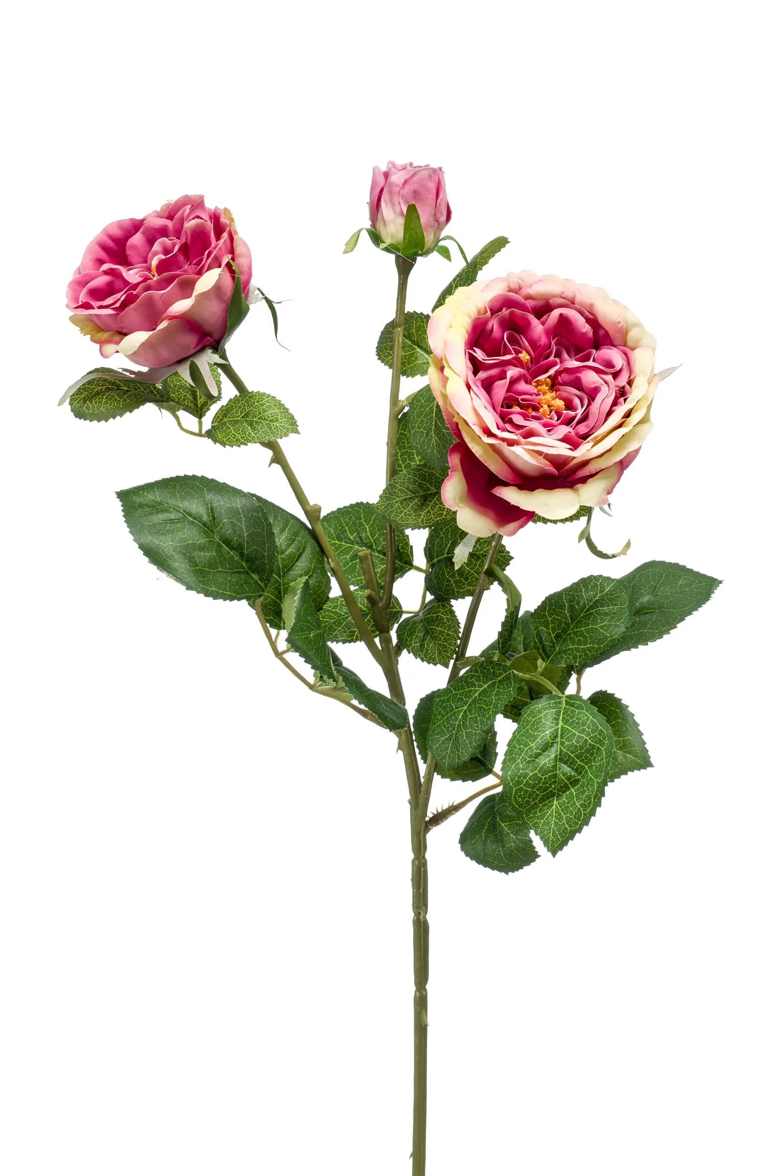 Roos roze/paars kunstbloem 58 cm – perfect voor een kunstbloemen boeket of los in de vaas met zijden bloemen.