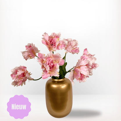 Kunsttulpen papagaai 7 stuks roze