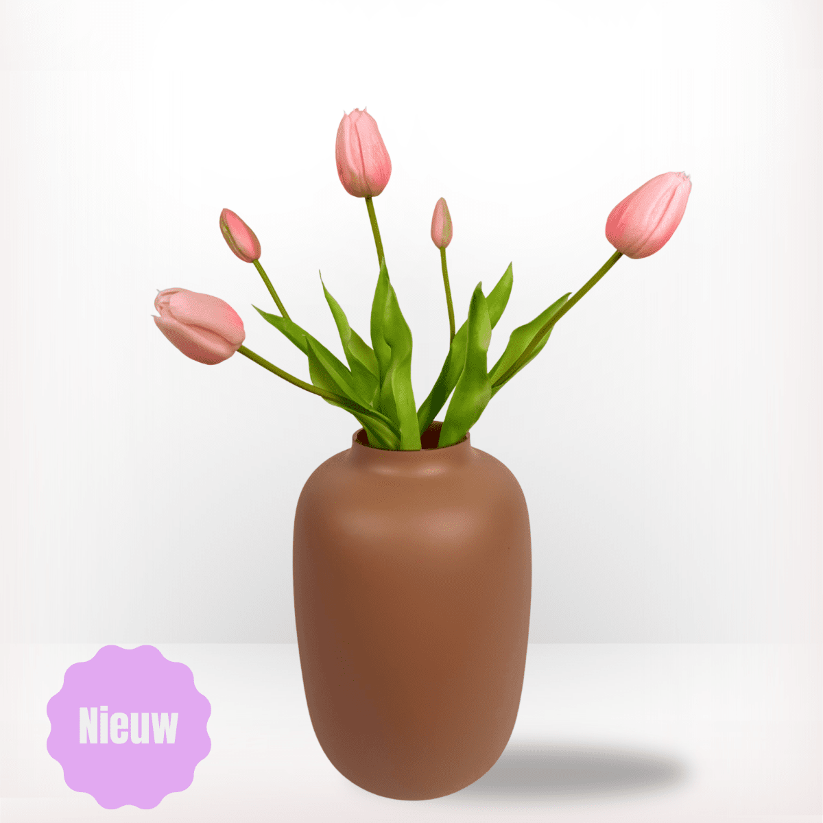 Kunsttulpen 5 stuks zacht roze