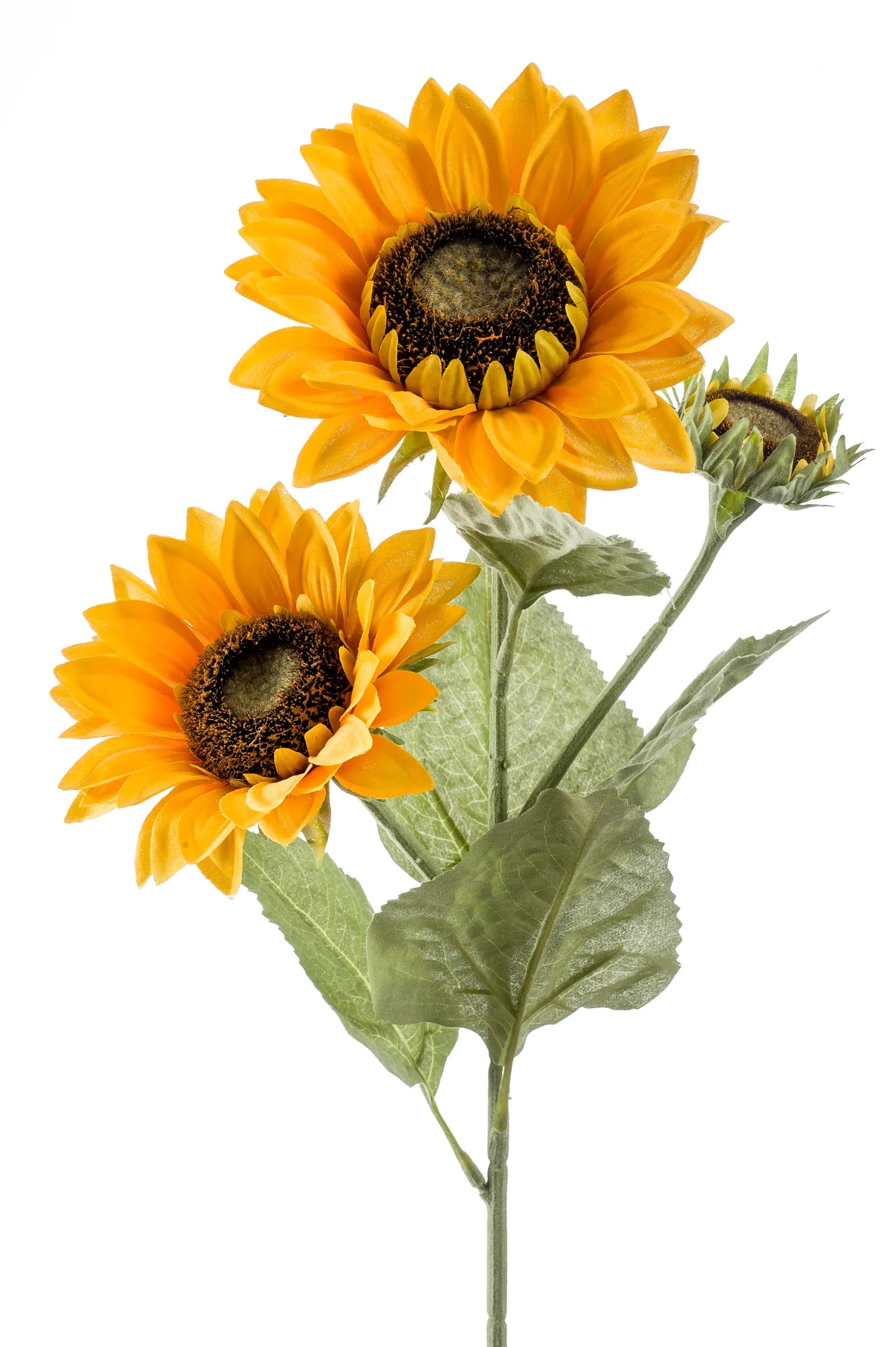 Zonnebloemen gele kunstbloem 90 cm – perfect voor een kunstbloemen boeket of los in de vaas met zijden bloemen.